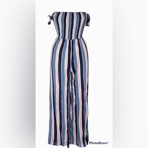 J for Justify | Striped Jumpsuit Size XL